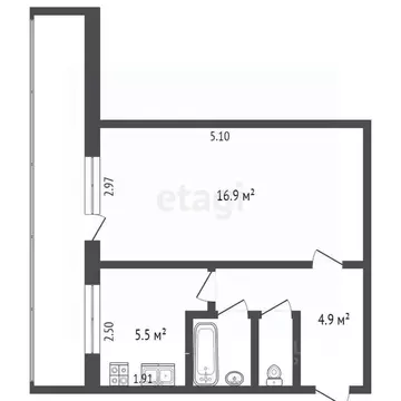 1-к кв. Архангельская область, Новодвинск ул. Мира, 7А (30.5 м)