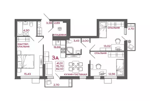 3-к кв. Пензенская область, Пенза Микрорайон Новобережье жилой ...