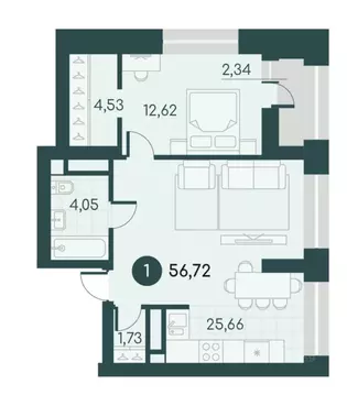 1-к кв. Курганская область, Курган Малиновые высоты жилой комплекс ...