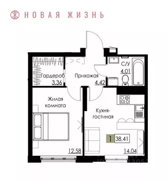 1-к кв. Самарская область, Самара Спортивная ул. (38.4 м)