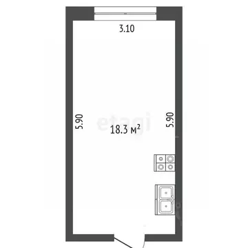 Комната Краснодарский край, Геленджик ул. Кирова, 66 (18.3 м)