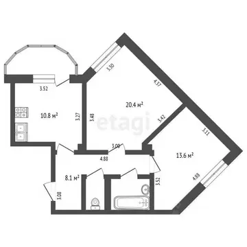 2-к кв. Белгородская область, Белгородский район, Дубовское с/пос, ...