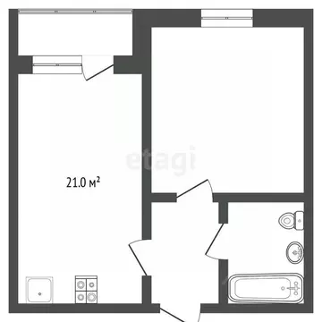1-к кв. Тюменская область, Тюмень ул. Ю.-Р.Г. Эрвье, 32к1 (44.1 м)