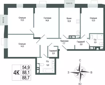 4-к кв. Московская область, Королев Первомайский мкр, Старые Горки дп, ...
