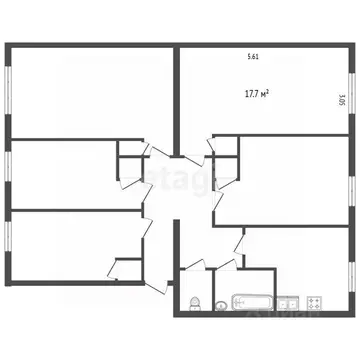 Комната Санкт-Петербург ул. Пилотов, 16К2 (17.7 м)