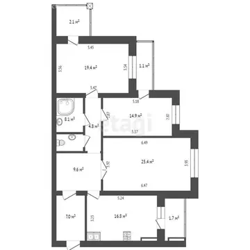 3-комнатная квартира: Белгород, бульвар Юности, 23 (106 м)