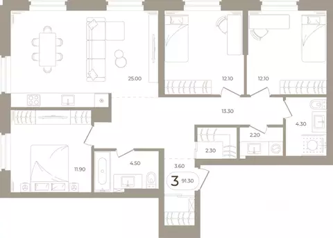 3-к кв. Башкортостан, Стерлитамак ул. Мира, 70 (91.3 м)