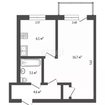 1-к кв. Пермский край, Нытвенский муниципальный округ, Уральский рп ...