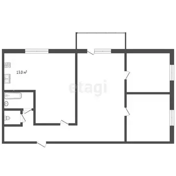 4-комнатная квартира: Минусинск, Абаканская улица, 39 (61.6 м)