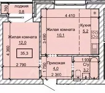 2-к кв. Алтайский край, Барнаул ул. Анатолия (35.3 м)
