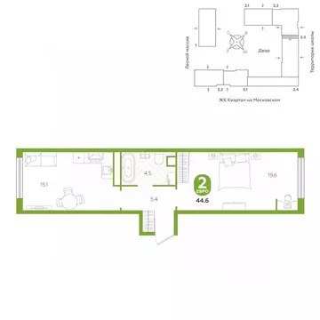 2-к кв. Тюменская область, Тюменский муниципальный округ, д. Дударева ...