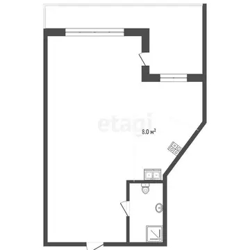 Квартира-студия: Севастополь, Парковая улица, 7 (46.6 м)