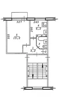 1-комнатная квартира: Новосибирск, Выборная улица, 99 (29 м)