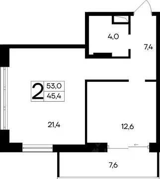 2-к кв. Крым, Евпатория Курортный кв-л,  (53.0 м)