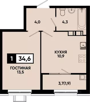 1-к кв. Ставропольский край, Кисловодск Моя Легенда жилой комплекс ...