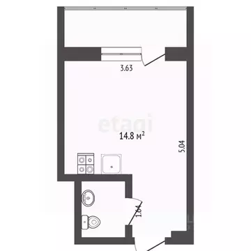 Студия Тюменская область, Тюмень ул. Судостроителей, 36 (20.9 м)