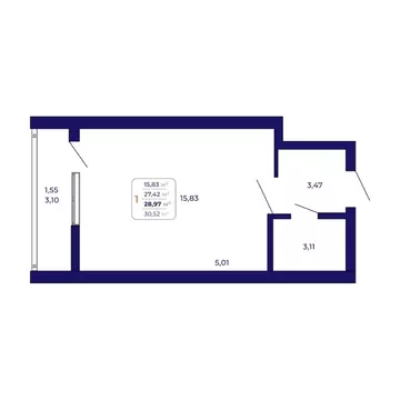 1-к кв. Башкортостан, Уфа Затон-Восточный жилрайон, Паруса жилой ...