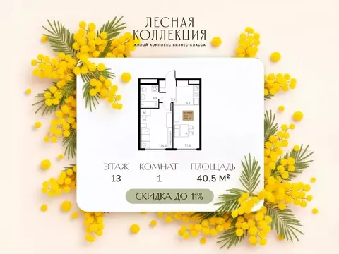 1-к кв. Московская область, Химки Лесная Коллекция жилой комплекс ...