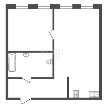 1-комнатная квартира: Тюмень, Интернациональная улица, 199к9 (37.8 м)