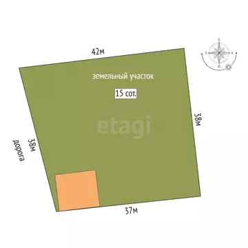 Дом в село Падун, Северная улица (200 м)