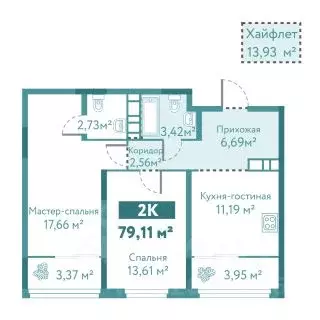 2-к кв. Тюменская область, Тюмень ул. Павла Никольского, 2 (79.1 м)