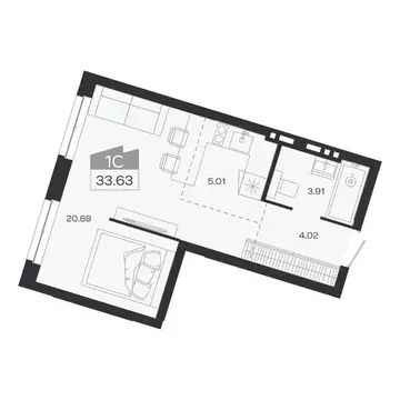 1-к кв. Новосибирская область, Новосибирский район, Краснообск рп ...