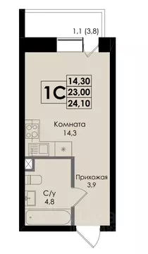 Студия Ростовская область, Ростов-на-Дону Ботаника жилой комплекс ...