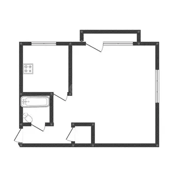 1-комнатная квартира: Курган, улица Дзержинского, 26 (30.3 м)