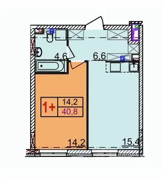 1-к кв. Нижегородская область, Нижний Новгород Квартет жилой комплекс ...