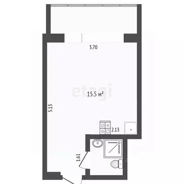 Студия Тюменская область, Тюмень ул. Судостроителей, 36 (21.0 м)