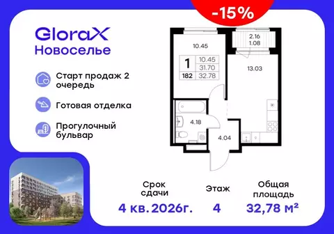 1-к кв. Ленинградская область, Ломоносовский район, Аннинское ...