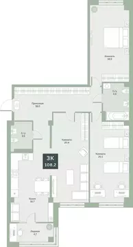 Свободной планировки кв. Курганская область, Курган Заозерный ...