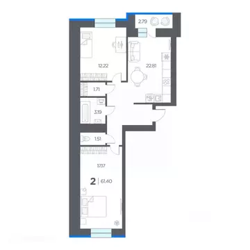 2-к кв. Рязанская область, Рязанский район, Дядьковское с/пос, с. ...