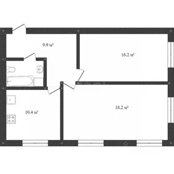 2-к кв. Костромская область, Кострома Малышково мкр, ул. Китицынская, ...