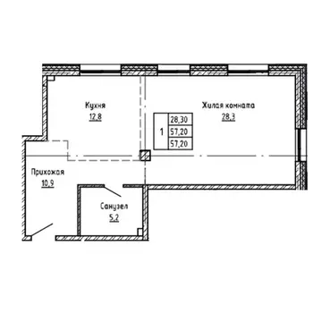 3-к кв. Приморский край, Владивосток Днепровская ул., 25к5 (57.2 м)