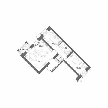 3-комнатная квартира: Санкт-Петербург, Лиственная улица, 20к2 (98 м)
