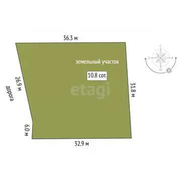 Участок в Тюменская область, Тюмень Звенящие Кедры Тюмени ДНП,  (11.0 ...