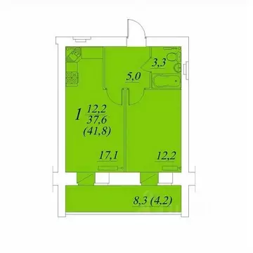 1-к кв. Вологодская область, Вологда Южный мкр,  (41.8 м)