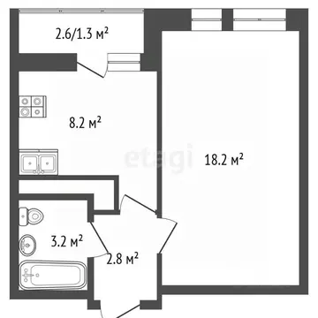 1-к кв. Московская область, Балашиха ул. Романычева, 5 (33.0 м)