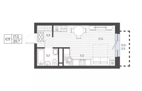 Студия Дагестан, Дербент ул. Сальмана (29.73 м)