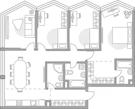 5-к кв. Москва ул. Народного Ополчения (116.97 м)