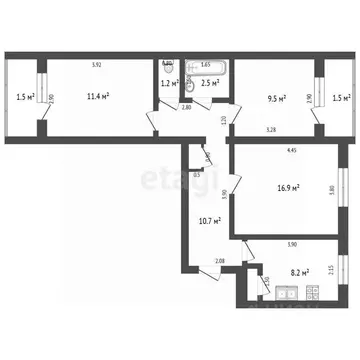 3-к кв. Башкортостан, Стерлитамак ул. Худайбердина, 25 (64.0 м)