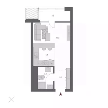 1-к кв. Новосибирская область, Новосибирск Беринг жилой квартал,  ...