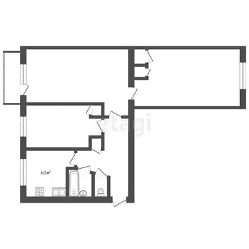 3-комнатная квартира: Вологда, Ленинградская улица, 72 (58.8 м)
