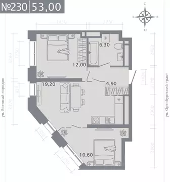 2-к кв. Татарстан, Казань Первомайский жилмассив, Оригана жилой ...
