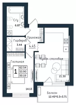 1-к кв. Калининградская область, Янтарный пгт Янтарные Сезоны жилой ...