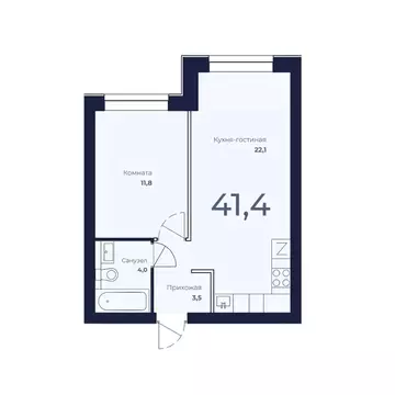 1-к кв. Приморский край, Владивосток ул. Нейбута (41.4 м)
