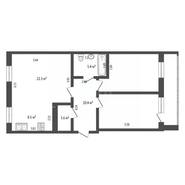 2-к кв. Пермский край, Пермь ул. Карпинского, 112/1 (82.1 м)