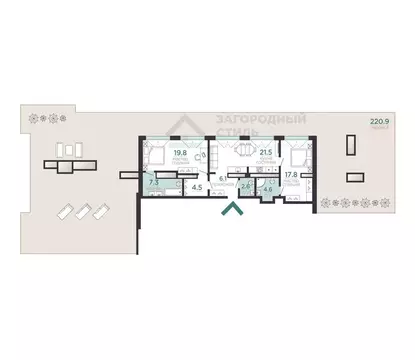 2-комнатная квартира: Санкт-Петербург, Миргородская улица, 1 (84.2 м)