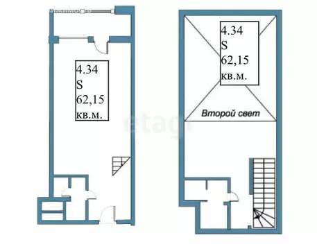 2-комнатная квартира: Светлогорск, бул. Морской (62.15 м)